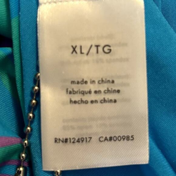 NWT WeWoreWhat Danielle 3.0 One Piece Women's Size XL Paradise Marble Ocean Blue - Picture 12 of 16